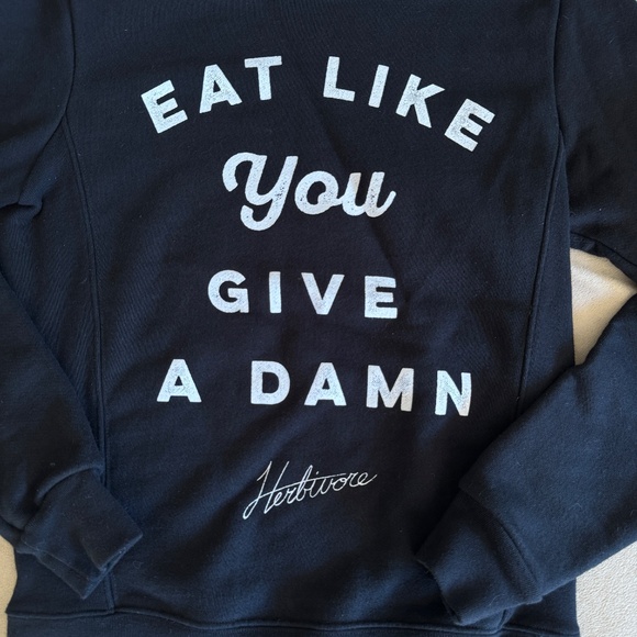 Herbivore Eat Like You Give A Damn Sweatshirt 💚 Vegan - Picture 9 of 10